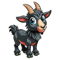 goat cartoon illustration isolated on white background vector