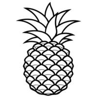 pineapple coloring pages vector