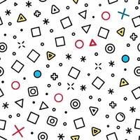 a colorful pattern with geometric shapes and arrows vector