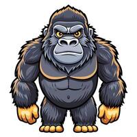 an angry gorilla cartoon character vector