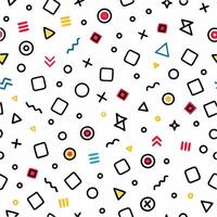 seamless pattern with geometric shapes and lines vector