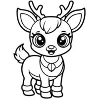 rudolph the reindeer coloring pages vector