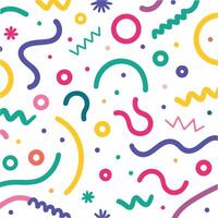 a colorful pattern with shapes and lines vector