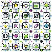 a set of colorful icons on a white background vector
