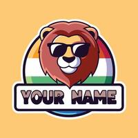 a lion wearing sunglasses with the word vector