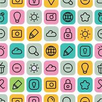 a colorful set of icons on a white background vector
