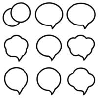 speech bubbles set of different shapes vector