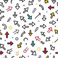a colorful pattern with arrows on it vector