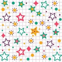 a star pattern with colorful stars and dots vector