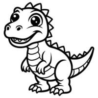 a cartoon dinosaur with a smile on its face vector