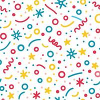 a colorful pattern with stars and circles vector