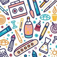 art and craft seamless pattern illustration vector