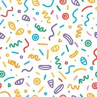 a colorful pattern with confetti and other shapes vector