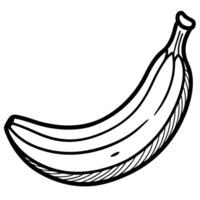 a black and white drawing of a banana vector