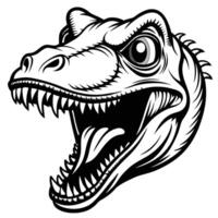 a t - rex head with its mouth open vector