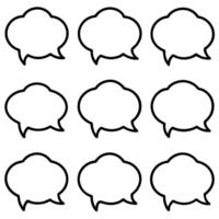 speech bubbles set of six speech bubbles illustration vector