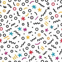 seamless pattern with colorful shapes and lines vector