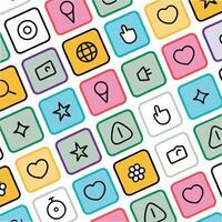 a colorful set of icons on a white background vector