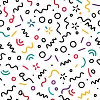 seamless pattern with colorful shapes and lines vector
