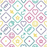 a colorful pattern with smiley faces and hearts vector