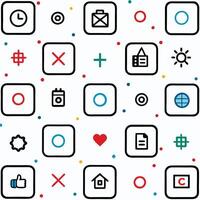 a set of icons that are arranged in a square shape vector