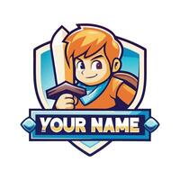 a cartoon character holding a sword and wearing a helmet vector