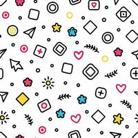 a colorful pattern with various shapes and symbols vector