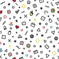 a seamless pattern with various icons and symbols vector