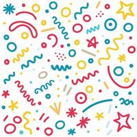 a colorful pattern with stars and other shapes vector