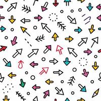 seamless pattern with colorful arrows and arrows vector