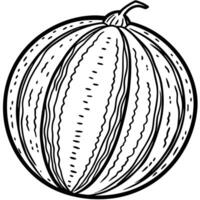 watermelon coloring pages vector