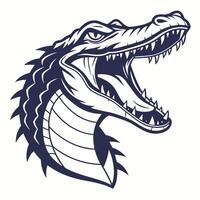 a crocodile head with its mouth open vector