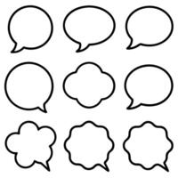 speech bubbles set of different shapes and sizes vector