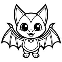 a cartoon bat with big eyes and a smile vector