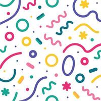 a colorful pattern with shapes and lines vector