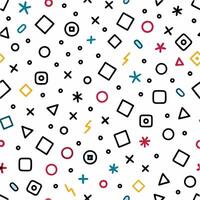 a colorful pattern with geometric shapes and arrows vector