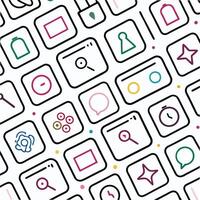 a colorful pattern of icons and symbols vector