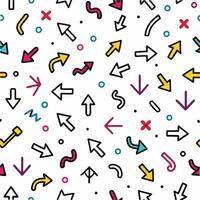 a colorful pattern with arrows and arrows vector