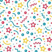 a colorful pattern with stars and stars on a white background vector