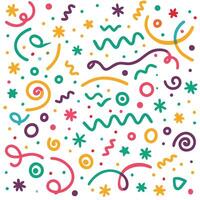 a colorful pattern with many different shapes and colors vector