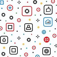 a seamless pattern with icons and symbols vector