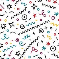 a colorful pattern with stars and other shapes vector