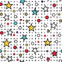 a seamless pattern with stars and dots vector