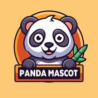 panda mascot logo design vector
