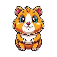 cute hamster illustration vector