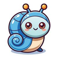 a cartoon snail with big eyes and a big nose vector