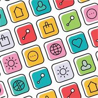 a colorful set of icons on a white background vector