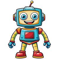 cartoon robot illustration vector