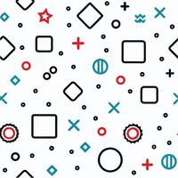 a pattern with geometric shapes and circles vector