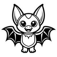 a cartoon bat with big eyes and a smile vector